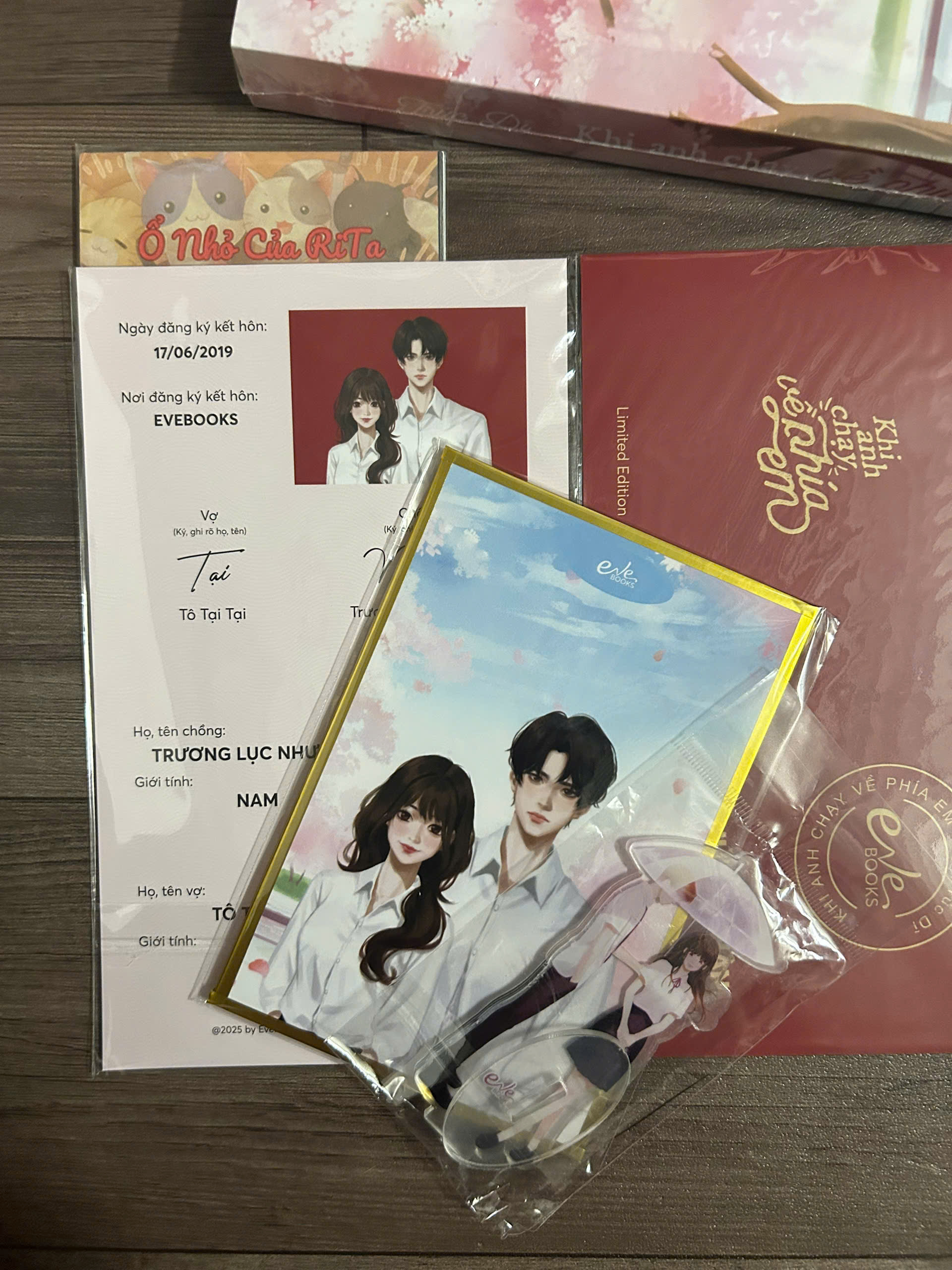 Sách - Khi Anh Chạy Về Phía Em - Tặng kèm Giấy Chứng Nhận Kết Hôn (Bản đặc biệt)