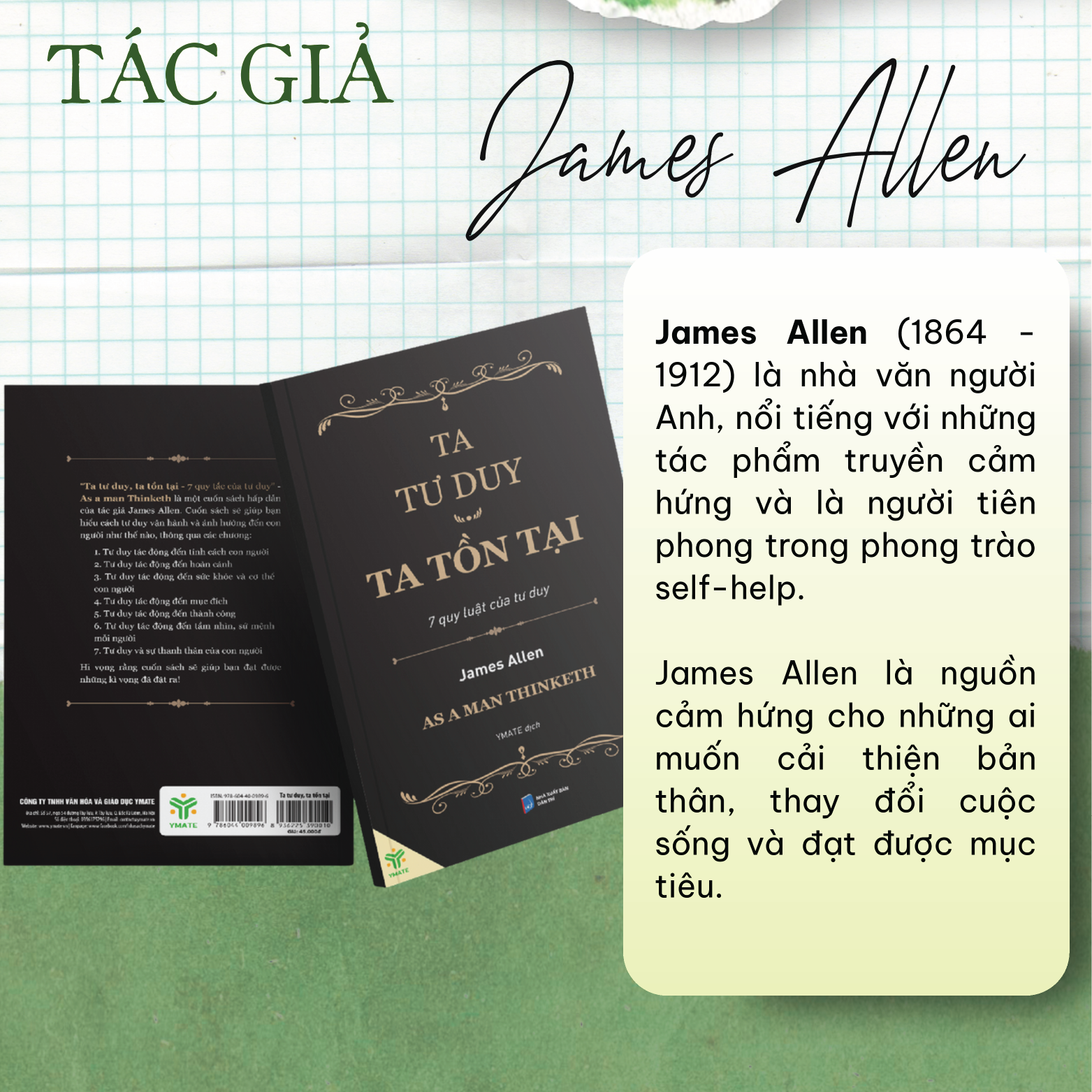 Sách Ta Tư Duy Ta Tồn Tại (As A Man Thinketh) - 7 Quy Luật Của Tư Duy - Phiên Bản Mới Của Khi Người Ta Tư Duy- YMATE
