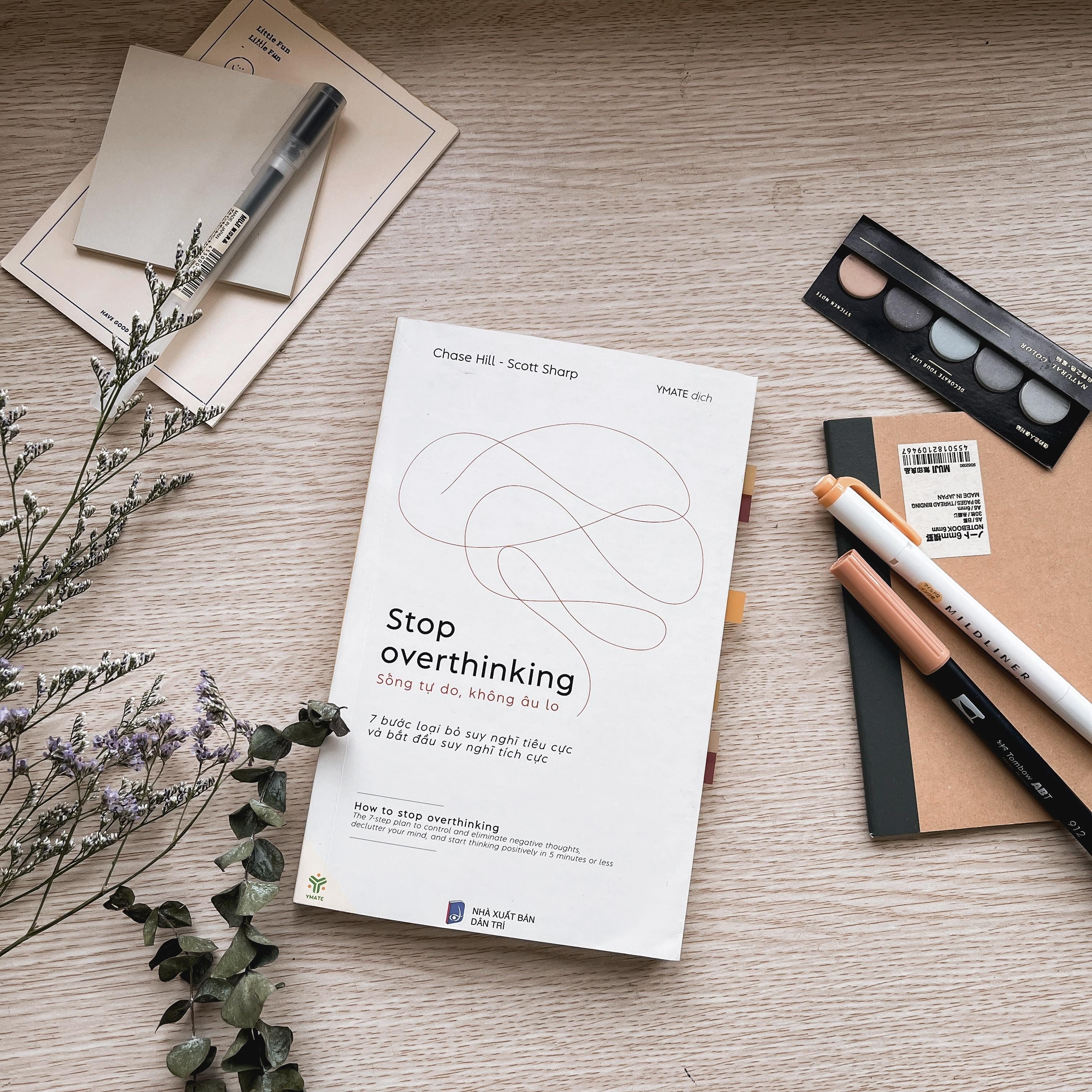 Sách - Stop Overthinking - Sống Tự Do, Không Âu Lo - 7 Bước Loại Bỏ Suy Nghĩ Tiêu Cực Và Bắt Đầu Suy Nghĩ Tích Cực - YMA
