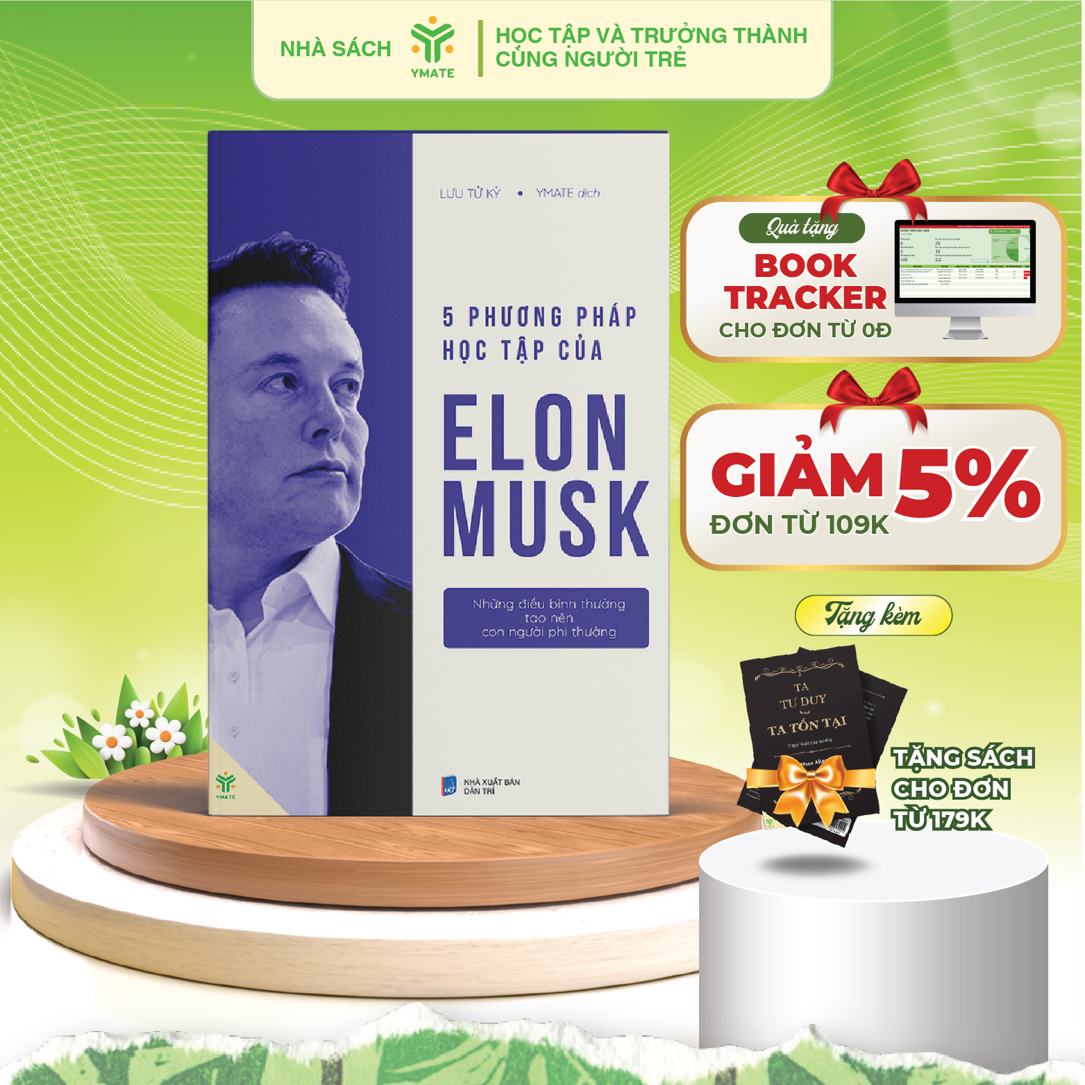 Sách - 5 Phương Pháp Học Tập Của Elon Musk - Những Điều Bình Thường Tạo Nên Con Người Phi Thường - Nhà Sách Ymate