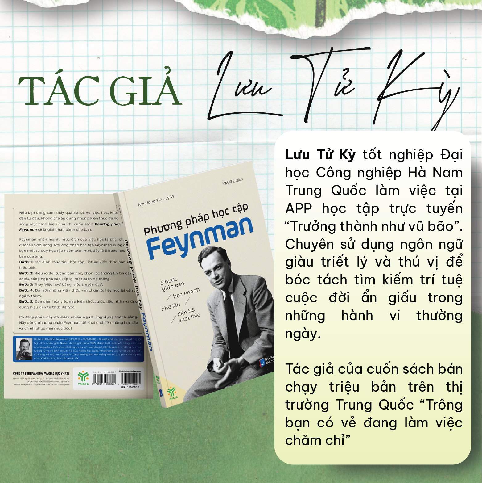 Sách - Phương Pháp Học Tập Feynman - 5 Bước Giúp Bạn Học Nhanh Nhớ Lâu Tiến Bộ Vượt Bậc - Ymate Books