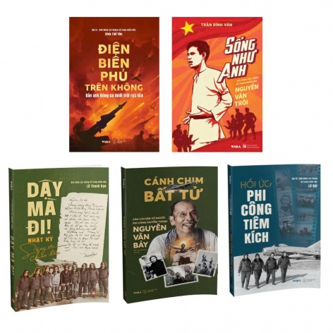 Sách - Combo Cánh chim bất tử + Hồi ức phi công tiêm kích + Điện biên phủ trên không + Dậy mà đi + Sống như anh