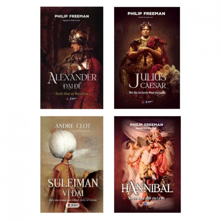 Combo Sách: Alexander đại đế - Suleiman vĩ đại - Julius Caeser - Hannibal 